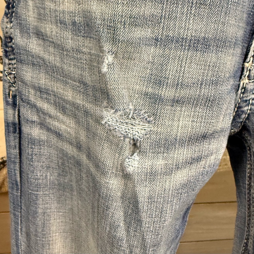 BKE Men's Jake Bootcut Faded Blue Distressed Jeans 30 x 34 - Picture 4 of 14